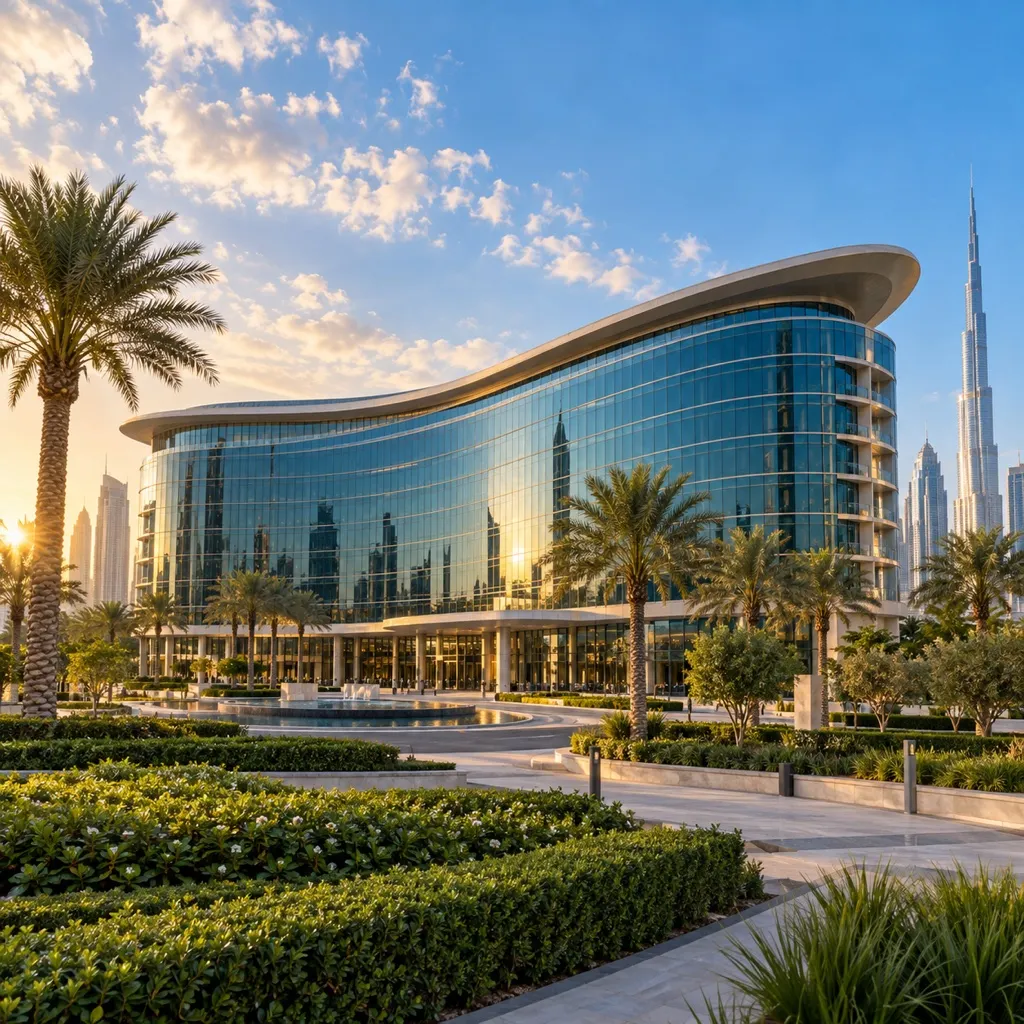 Modern office building in Meydan, Dubai